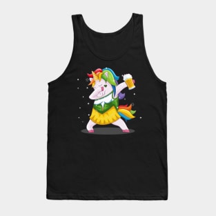 Oktoberfest Party Unicorn beer Mass and Dirndl Tank Top